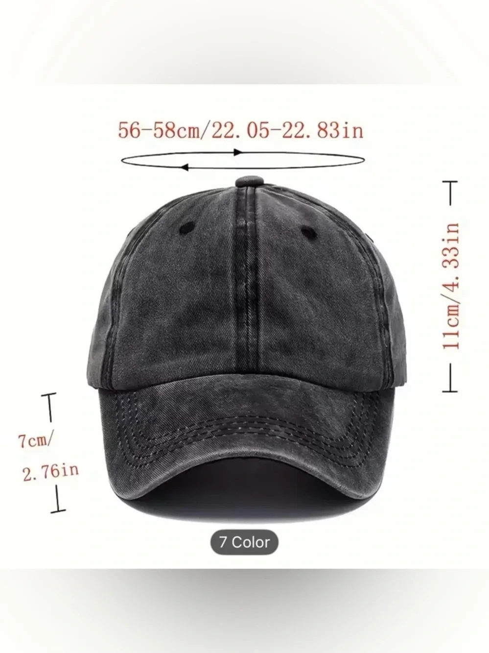 Rose Red Chihuahua Embroidered Dog Baseball Cap Hat - Picture 7 of 11